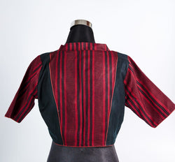 COLLARED NECK BLOUSE ITH TRADITIONAL PATTERN OF MEGHALAYA