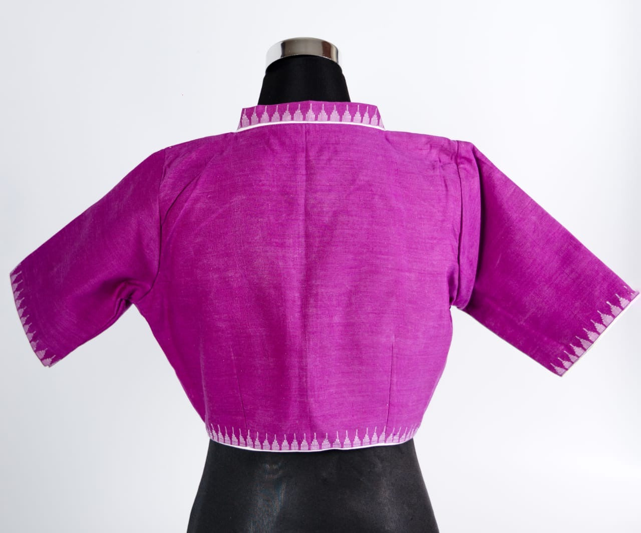 COLLARED NECK BLOUSE WITH MOTIFS FROM MANIPUR