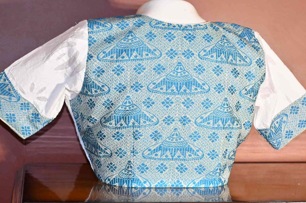 ASSAMESE JAPI DESIGNED BLOUSE   FUSED WITH APPLIQUE/CUT WORK FABRIC OF RAJASTHAN