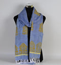 HAND BLOCK PRINTED COTTON STOLE WITH ASSAMESE MOTIFS