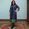 Long Cotton Shrug With Traditional Motifs Of Assam