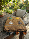 HANDLOOM COTTON SAREE WITH EMBROIDERED TRADITIONAL MOTIFS OF ASSAM