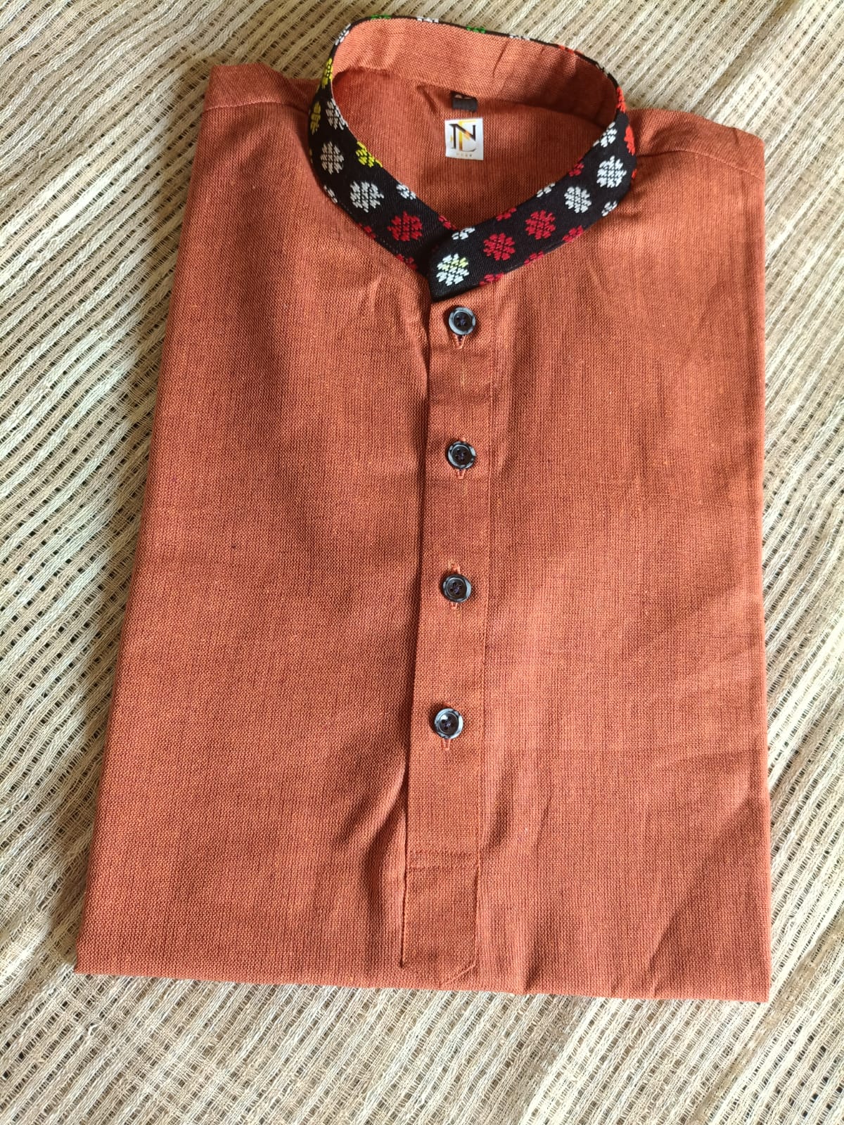 SHORT KURTA / SHIRT WITH TRADITIONAL MOTIFS OF ASSAM
