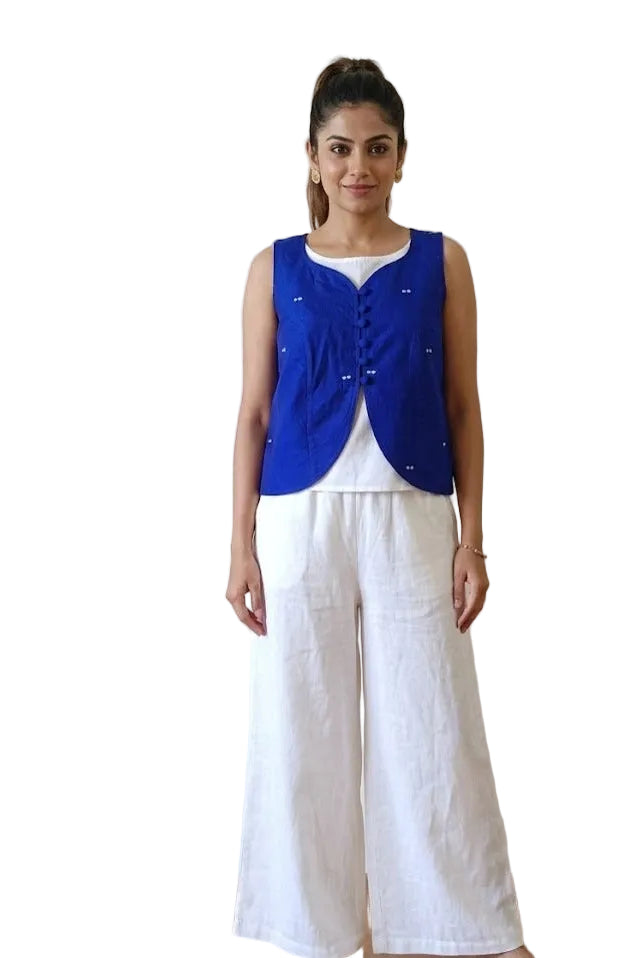 COTTON WAISTCOAT CUM TOP