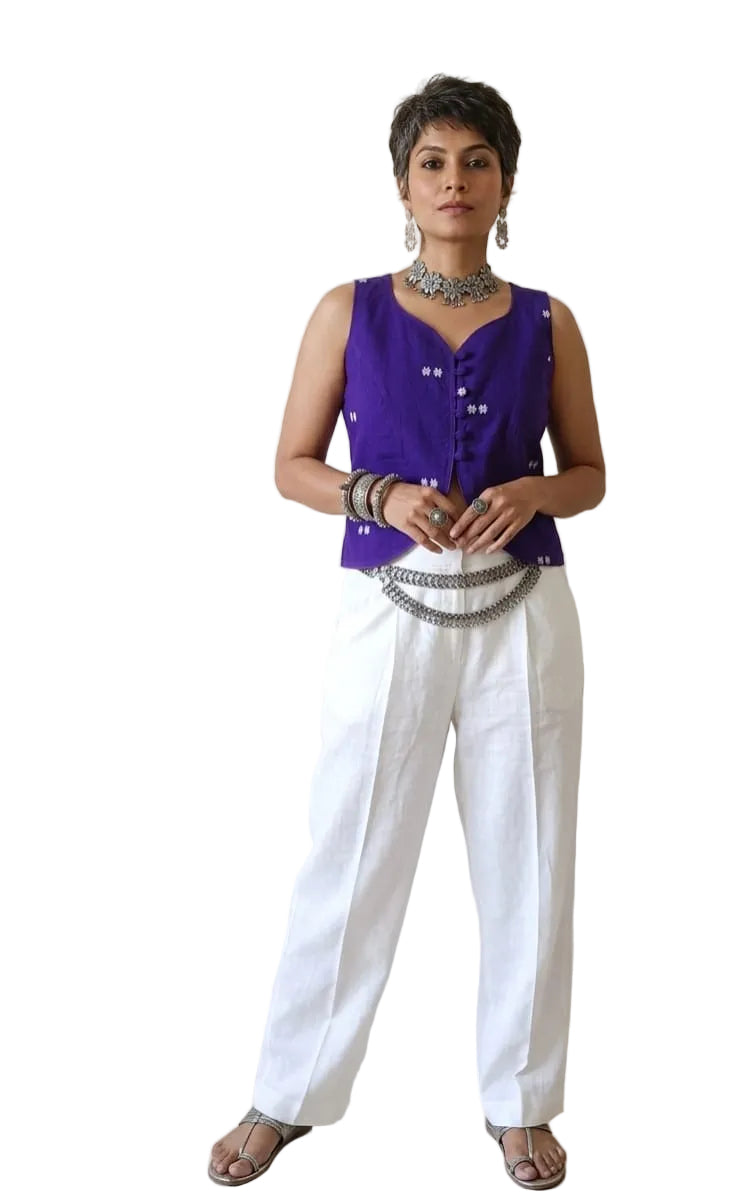 COTTON WAISTCOAT CUM TOP