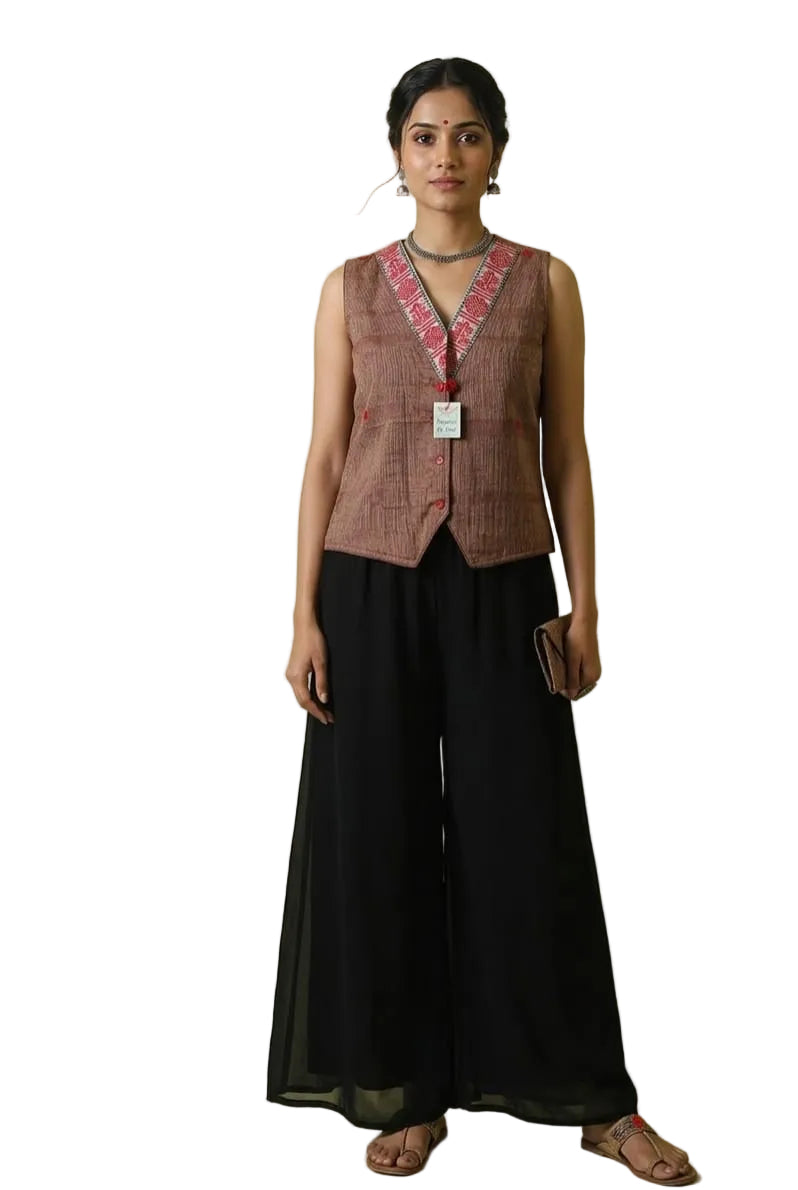 COTTON WAISTCOAT CUM TOP