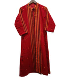 Long Cotton Shrug With Traditional Motifs of Assam