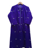 Long Cotton Shrug With Traditional Motifs
