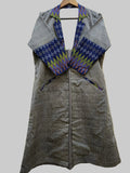 Long Cotton Shrug With Traditional Motifs