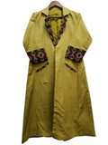 Long Cotton Shrug With Traditional Motifs