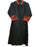 Long Cotton Shrug With Traditional Motifs of Assam
