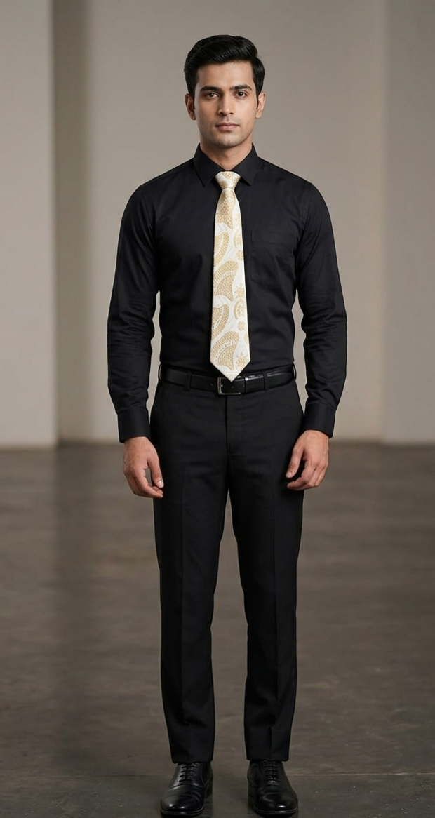 Men's Tie With Traditional Motifs of Assam
