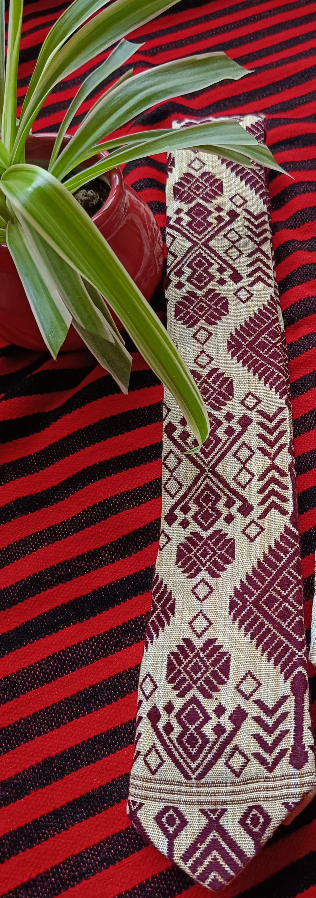 Men's Tie with Traditional Motifs of Assam
