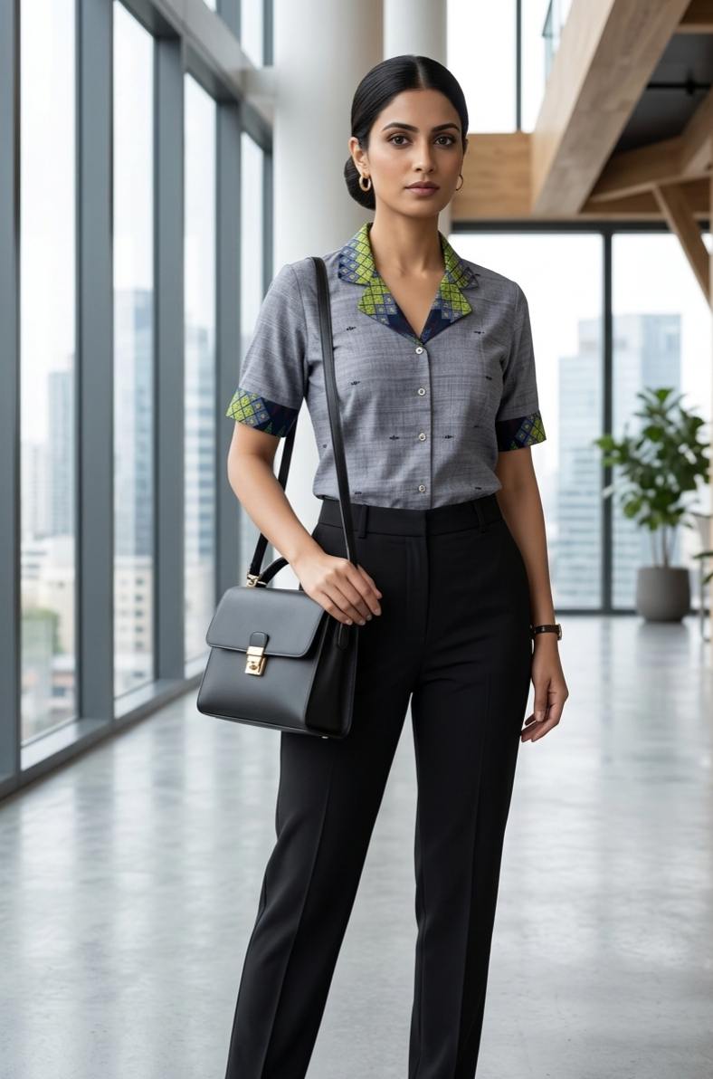 GREY COTTON  TOP