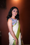 BOAT NECK ASSAMESE GOS BUTA DESIGNED BLOUSE