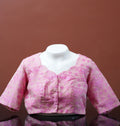 JAPI DESIGNED V- NECK SHORT SLEEVE BLOUSE