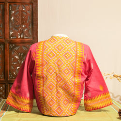 JACKET STYLE BLOUSE WITH TRADITIONAL BODO MOTIF