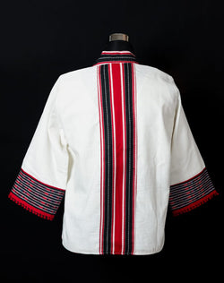 JACKET STYLE BLOUSE WITH TRADITIONAL KARBI MOTIF