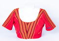 V-NECK ELBOW SLEEVE BLOUSE