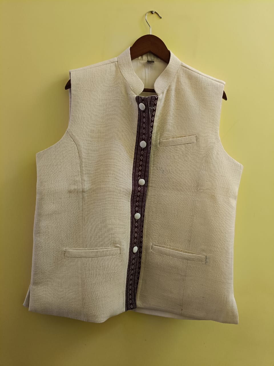 HANDLOOM COTTON NEHRU JACKET FOR MEN
