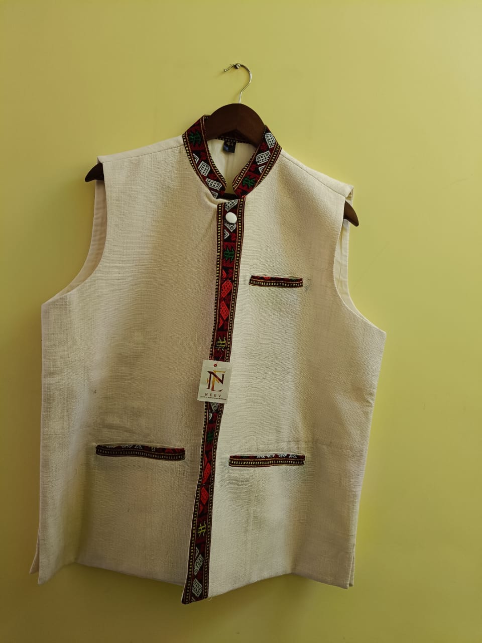 HANDLOOM COTTON NEHRU JACKET FOR MEN
