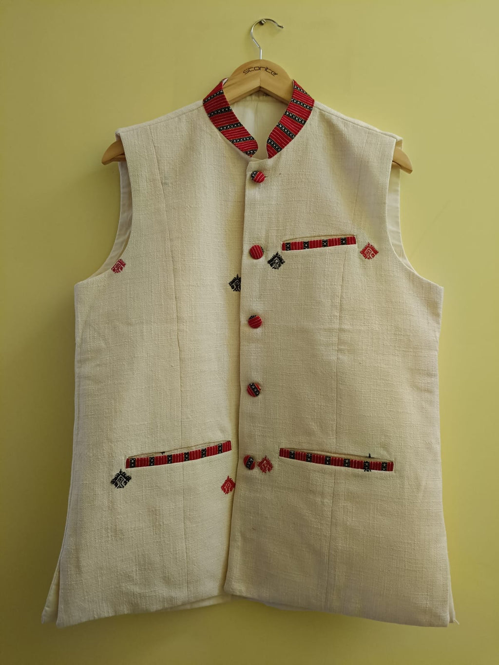 HANDLOOM COTTON NEHRU JACKET FOR MEN