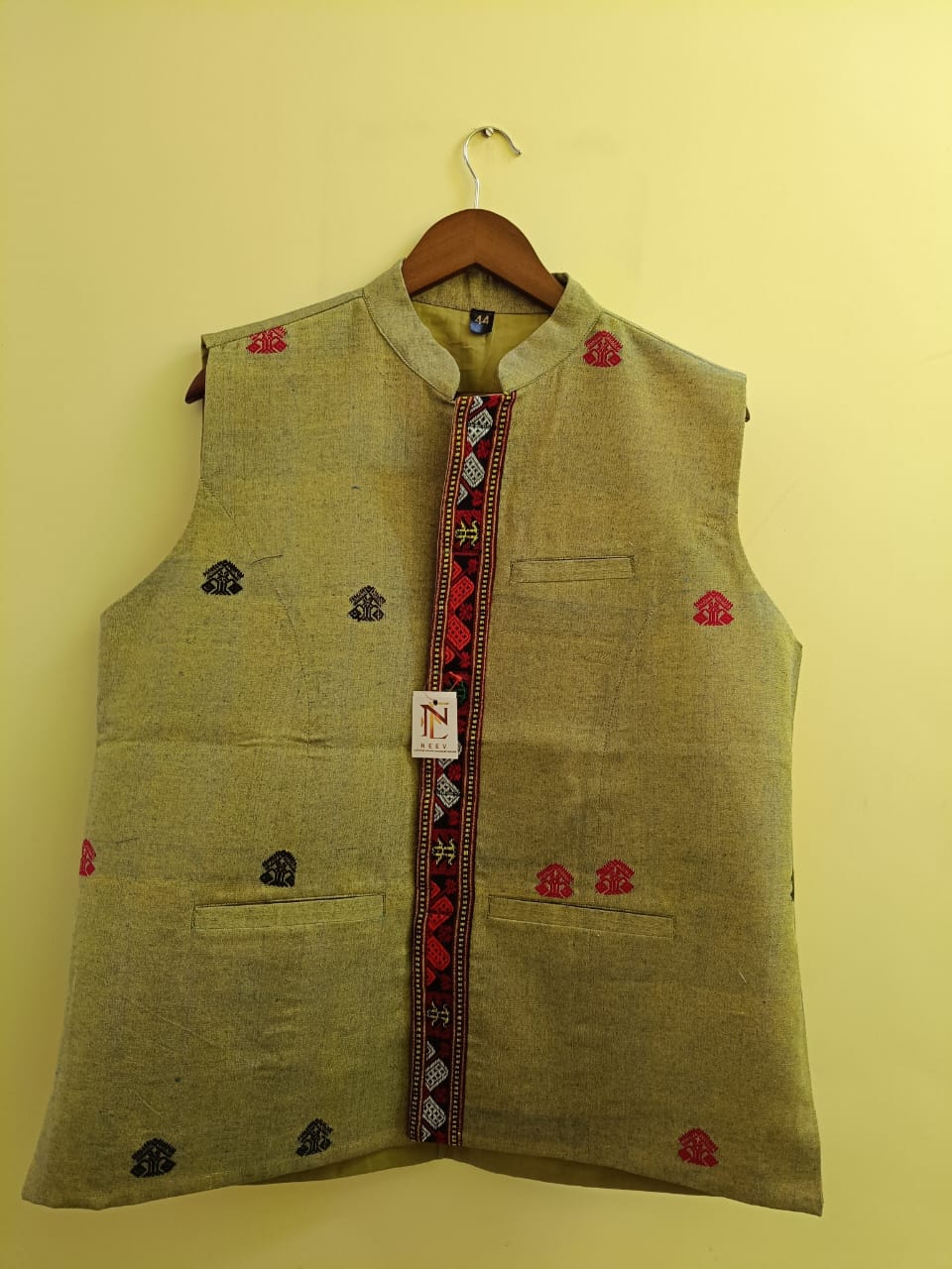 HANDLOOM COTTON NEHRU JACKET FOR MEN