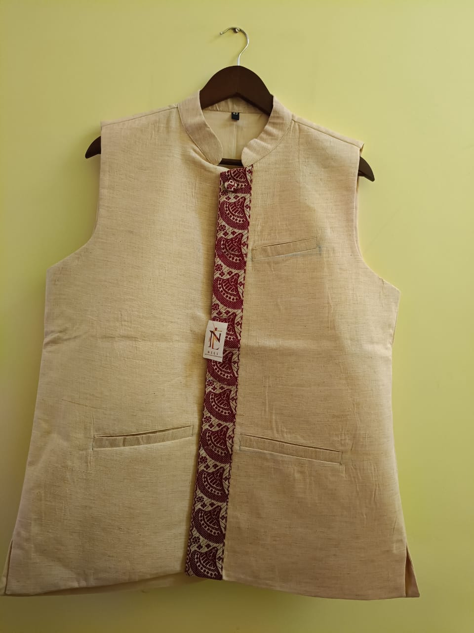 HANDLOOM COTTON NEHRU JACKET FOR MEN