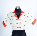 WHITE COLLARED ASSAMESE GOS BUTA DESIGNED BLOUSE