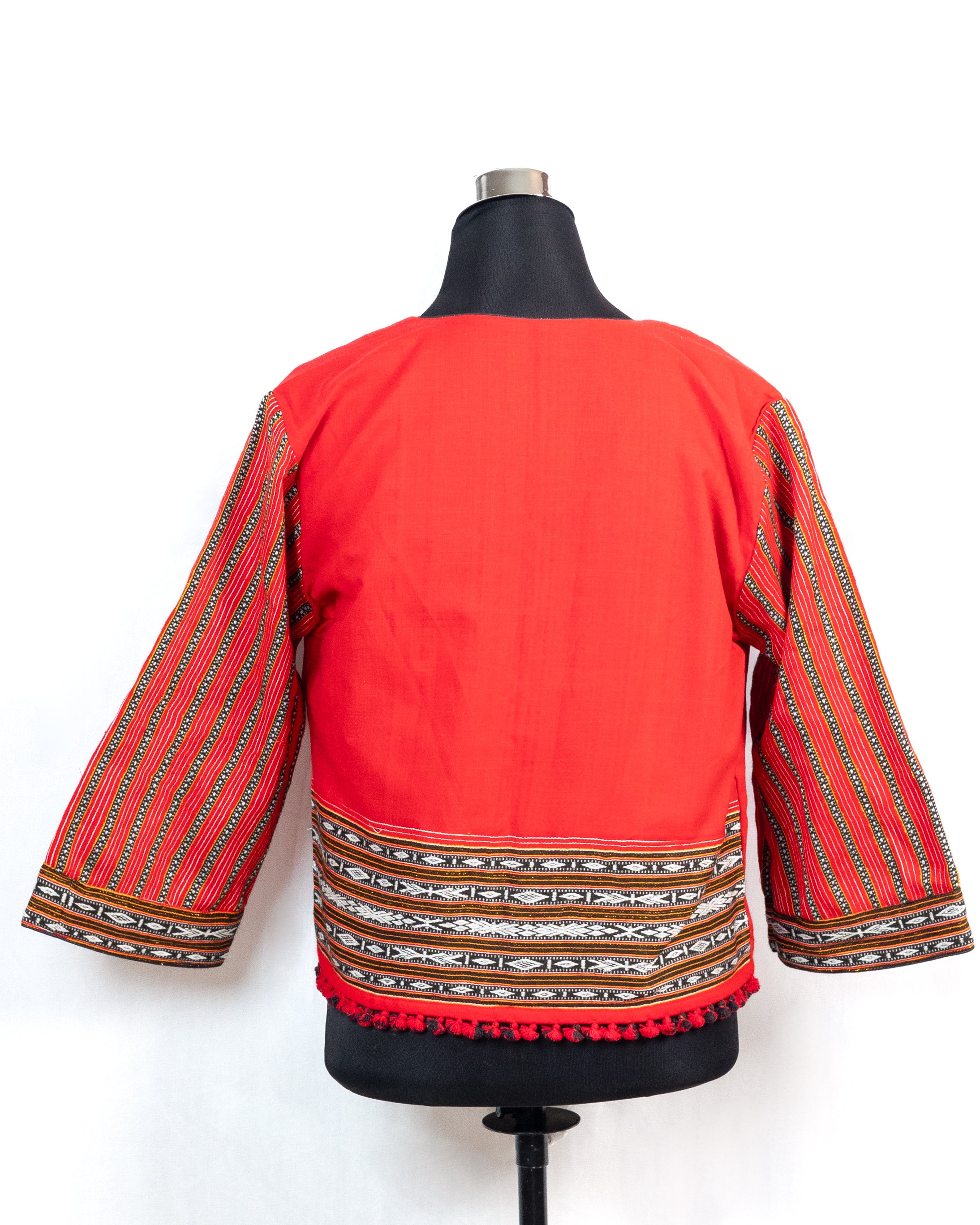 JACKET STYLE BLOUSE WITH TRADITIONAL KARBI MOTIF