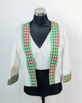 JACKET STYLE BLOUSE WITH TRADITIONAL ASSAMESE MOTIF