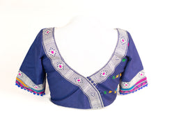 SWEETHEART NECK BLOUSE WITH TRADITIONAL KARBI MOTIF