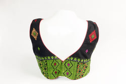 V-NECK BLOUSE WITH TRADITIONAL KARBI MOTIF