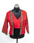 JACKET STYLE BLOUSE WITH TRADITIONAL KARBI MOTIF