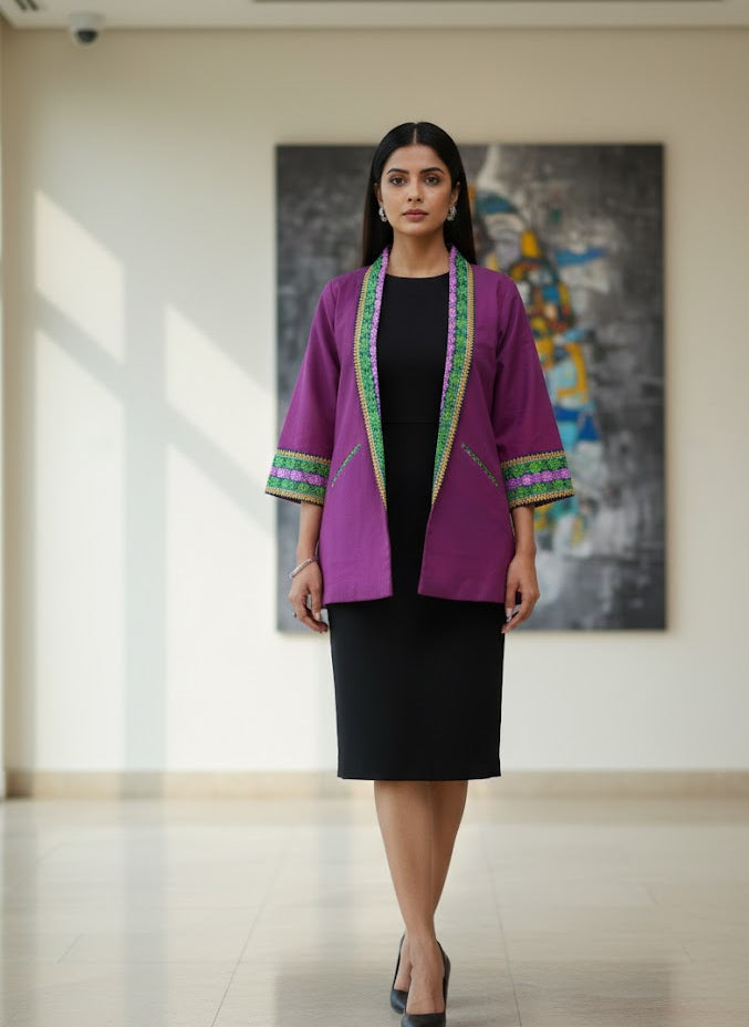 Shrug with Traditional Motifs of Assam